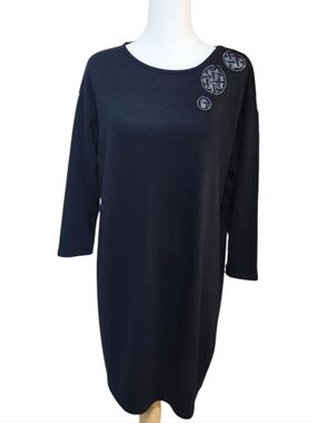 Maloka, Europe, Black Embellished Shift Dress - Women